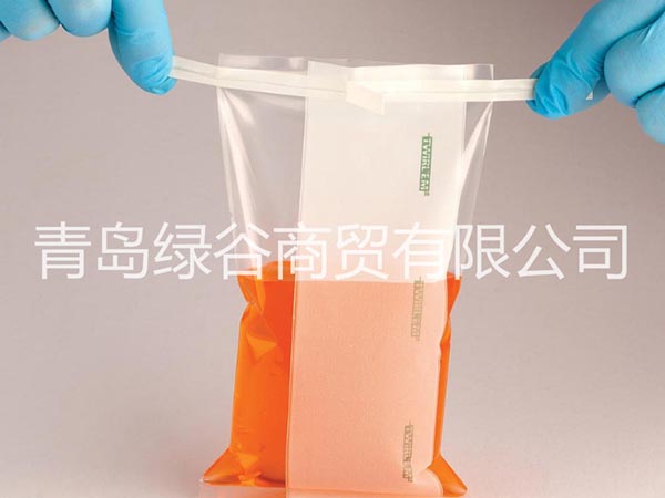 有立式底座的无菌样品袋